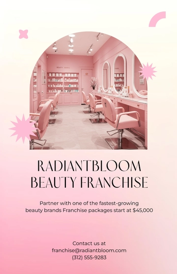 Free Beauty Franchise Poster Template to Edit Online