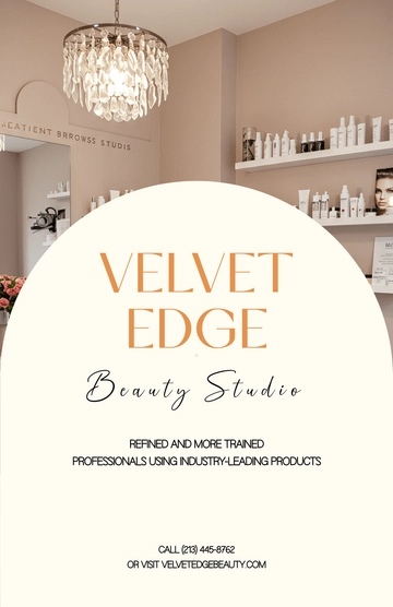 Free Professional Beauty Studio Poster Template to Edit Online