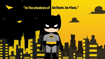 Free Cute Batman Background Template to Edit Online