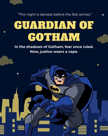 Free Batman Template to Edit Online