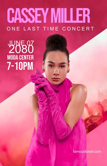 Free Famous Singer Concert Poster Template to Edit Online