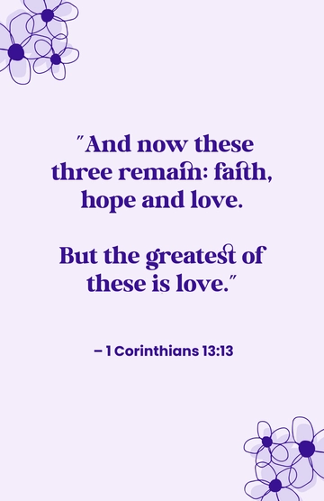 Free Christian Wedding Verse Poster Template to Edit Online