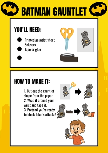 Free Batman Gauntlet Template to Edit Online