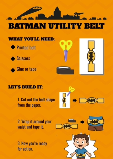 Free Batman Utility Belt Template to Edit Online