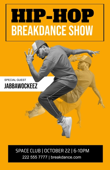 Free Hip Hop Concert Poster Template to Edit Online