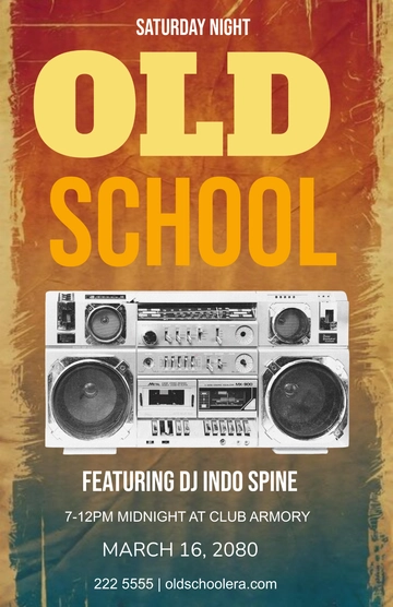Free Old School Concert Poster Template to Edit Online