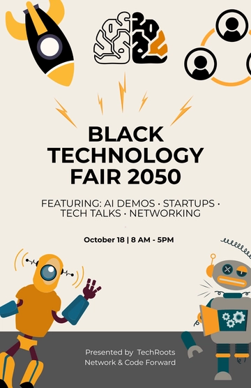 Free Modern Technology Fest Poster Template to Edit Online