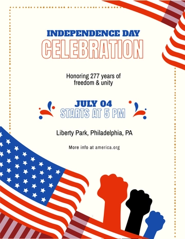 Free 4th of July Independence Day Flyer Template to Edit Online