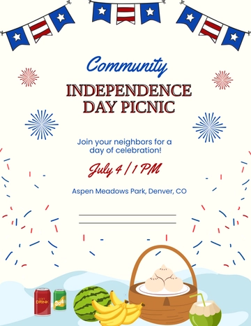 Free Blank 4th of July Community Flyer Template to Edit Online