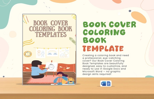 Book Cover Coloring Book Template Book Cover Coloring Book Template