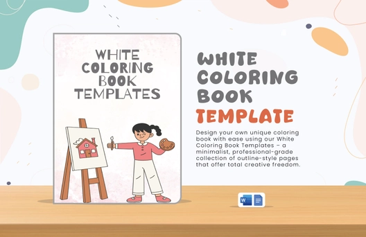 White Coloring Book Template White Coloring Book Template