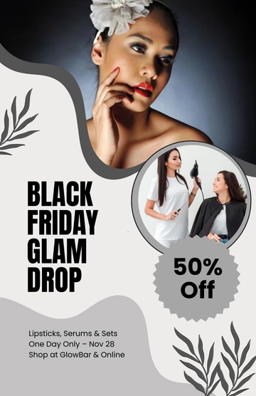 Free Black Friday Beauty Blank Poster Template to Edit Online