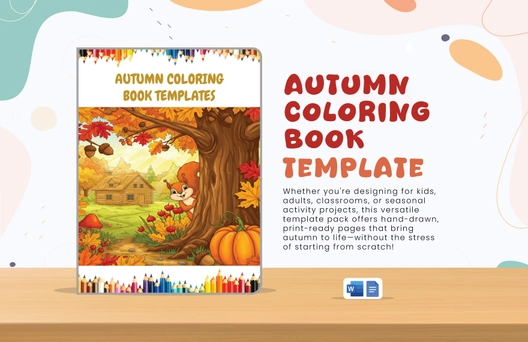 Autumn Coloring Book Template Autumn Coloring Book Template