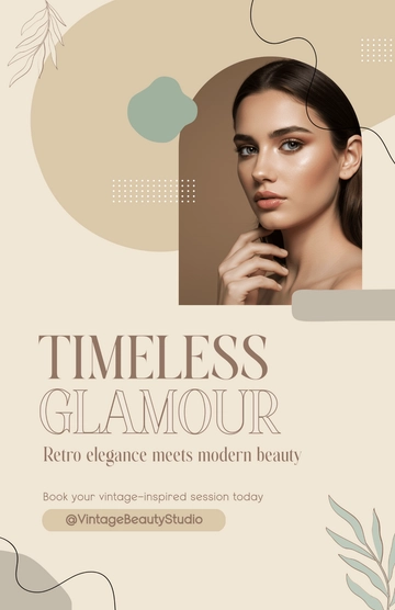 Free Vintage Beauty Poster Template to Edit Online