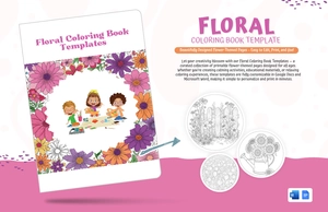 Floral Coloring Book Template Floral Coloring Book Template