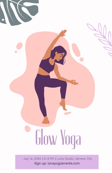 Free Creative Yoga Event Poster Template to Edit Online