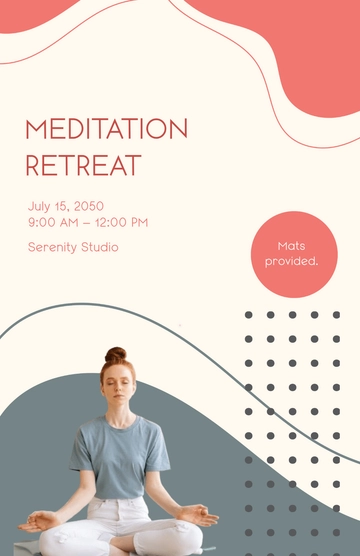 Free Yoga Meditation Poster Template to Edit Online