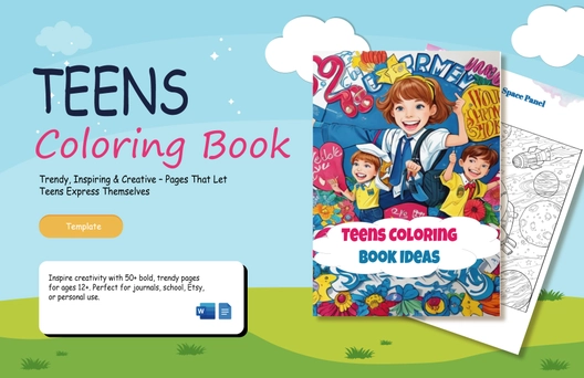 Teens Coloring Book Template Teens Coloring Book Template