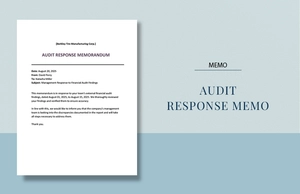 Audit Response Memo Template