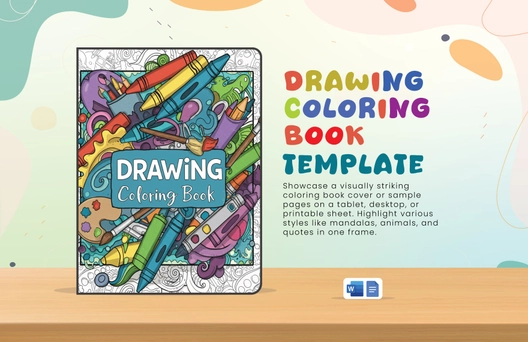 Drawing Coloring Book Template Drawing Coloring Book Template