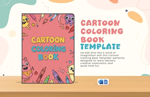 Cartoon Coloring Book Template Cartoon Coloring Book Template