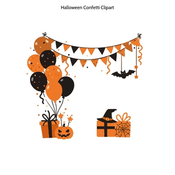 Free Halloween Confetti Clipart to Edit Online