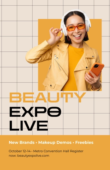 Free Beauty Expo Poster Design Template to Edit Online