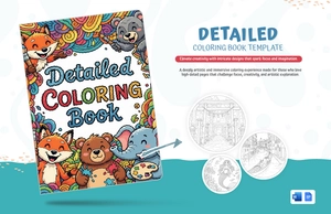 Detailed Coloring Book Template Detailed Coloring Book Template