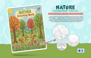 Nature Coloring Book Template Nature Coloring Book Template