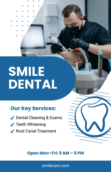Free Professional Dental Procedure Poster Template to Edit Online