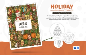 Holiday Coloring Book Template Holiday Coloring Book Template