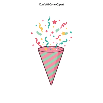 Free Confetti Cone Clipart to Edit Online