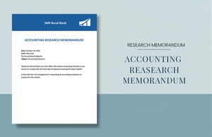 Accounting Research Memo Template