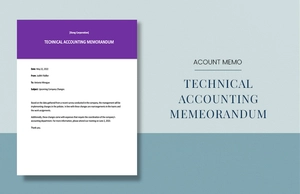 Technical Accounting Memo Template