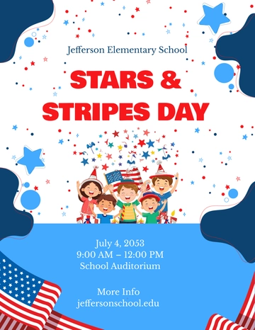 Free Aesthetic 4th of July School Flyer Template to Edit Online