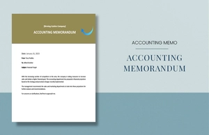 Formal Accounting Memo Template