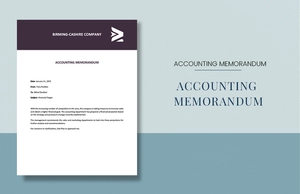 Professional Accounting Memo Template