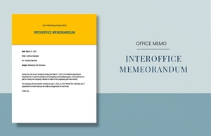 Sample Interoffice Memo Template