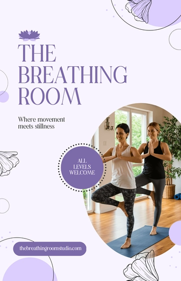 Free Yoga Studio Poster Template to Edit Online