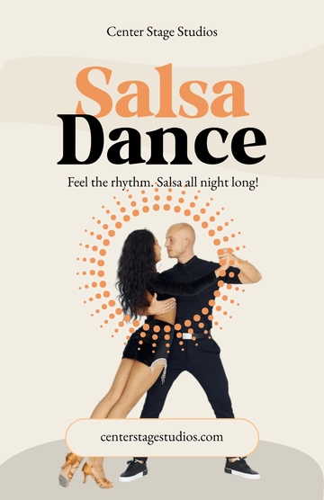 Free Aesthetic Salsa Dance Poster Template to Edit Online