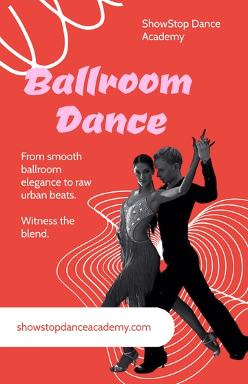 Free Modern Ballroom Dance Poster Template to Edit Online