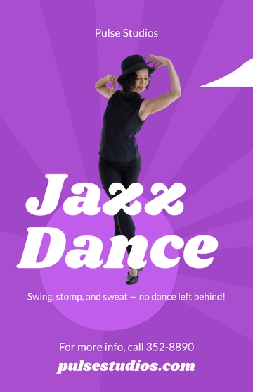 Free Creative Jazz Dance Poster Template to Edit Online