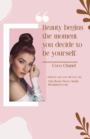 Free Beauty Quotes Poster Template to Edit Online
