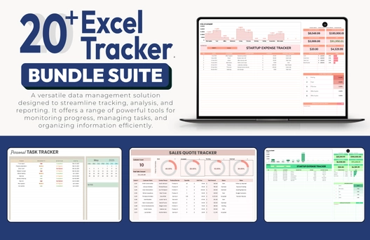 Excel Tracker Suite Template Bundle