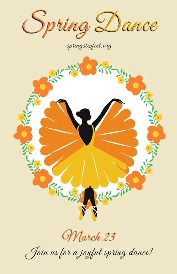 Free Spring Dance Poster to Edit Online