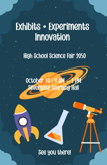 Free High School Science Fair Poster Template to Edit Online