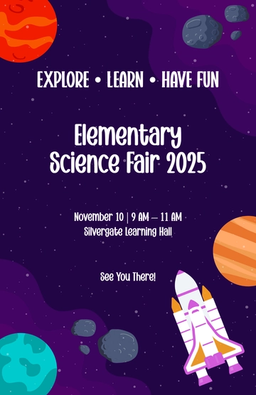 Free Elementary Science Fair Poster Template to Edit Online