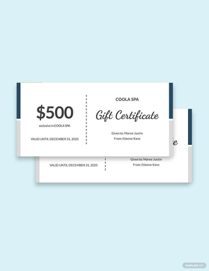 Workshop Gift Certificate Template