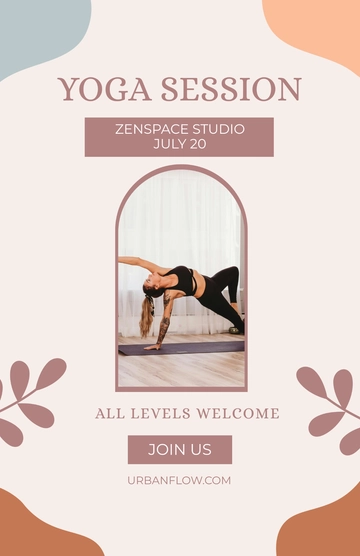 Free Modern Abstract Yoga Poster Template to Edit Online
