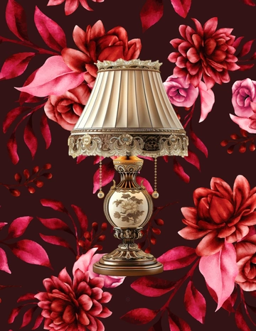 Free Red Floral Photo Template to Edit Online